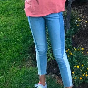 Levi’s 721 High Rise Skinny Color Block Denim jeans